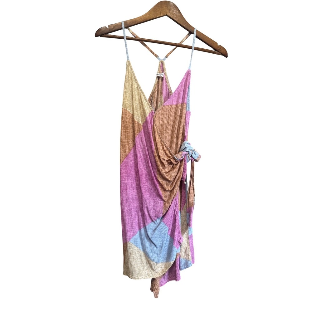 O'Neill Wrap Dress Womens S Multicolor‎ Excellent Geometric Boho Summer Beach